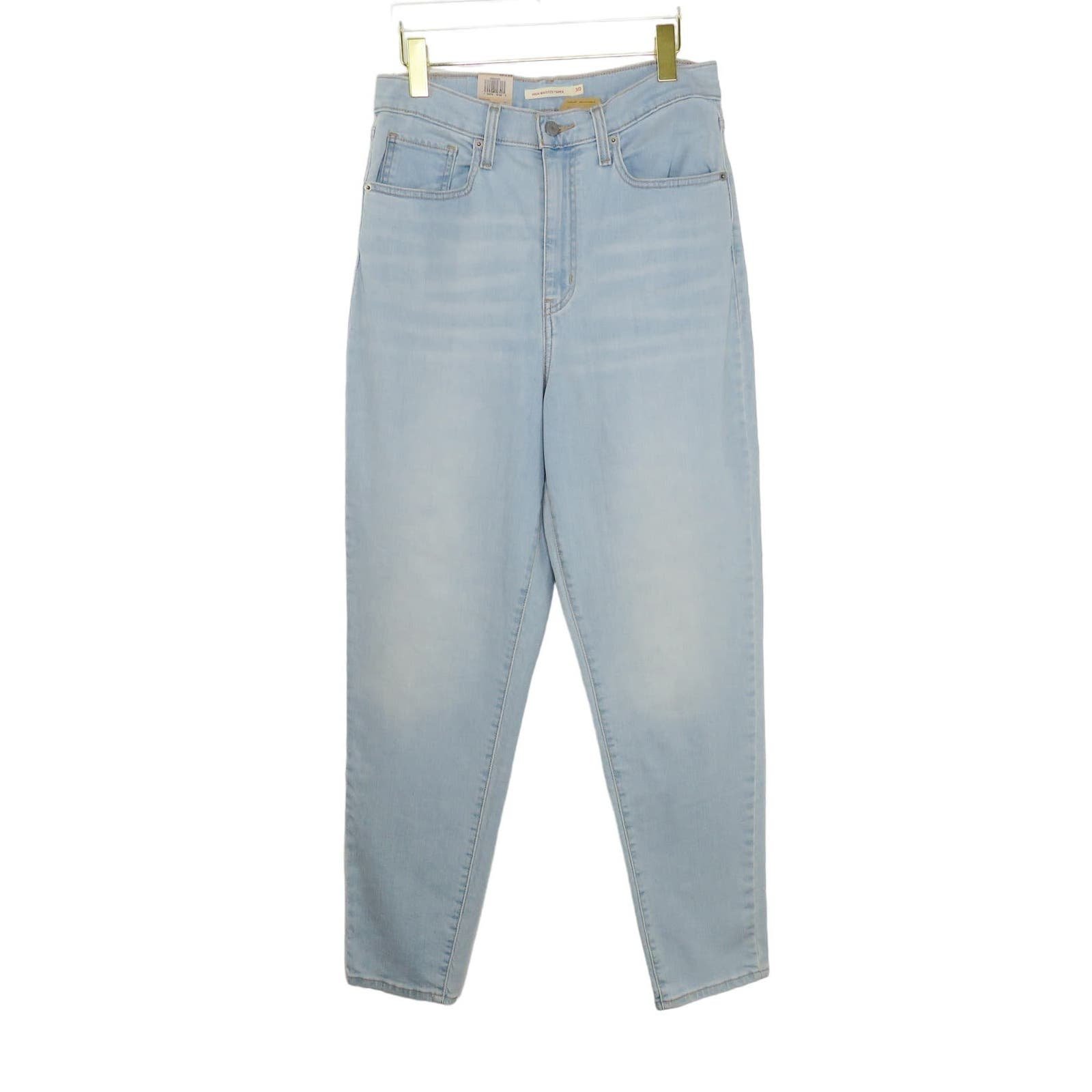 Simple Levi´s High Waisted Taper Jeans Light Wash 