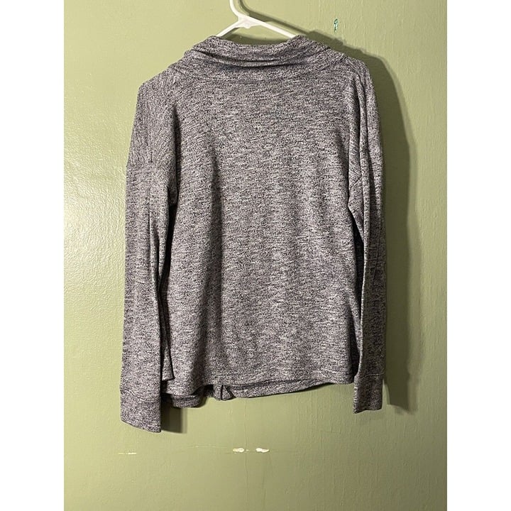 floor price Eddie Bauer Cardigan Womens Medium Cowl Neck Sweater Gray Asymmetric Snap Gi1gYZfWn online store