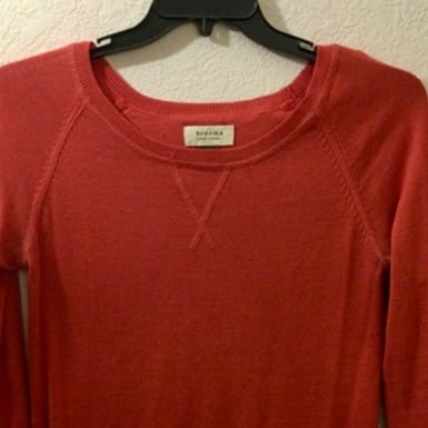 The Best Seller Orange Crew Neck Sweater by Sonoma (Size M) NNcRTe908 Outlet Store