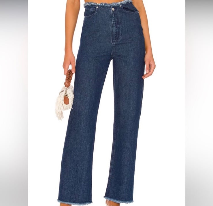 reasonable price NWT WeWoreWhat Frayed Straight Jean in