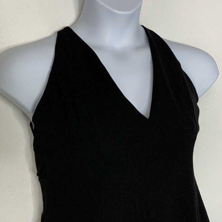 Classic Favlux Fashion Women Dress Size L Black Low V Neck Sleeveless Exposed Zipper IufjgMgTE best sale