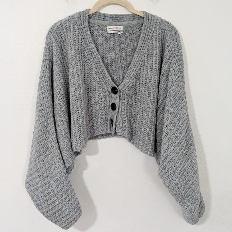 save up to 70% Urban Outfitters Ashlyn Batwing Cropped Cardigan Chunky Knit Light Blue Small S nFbugjYFH all for you