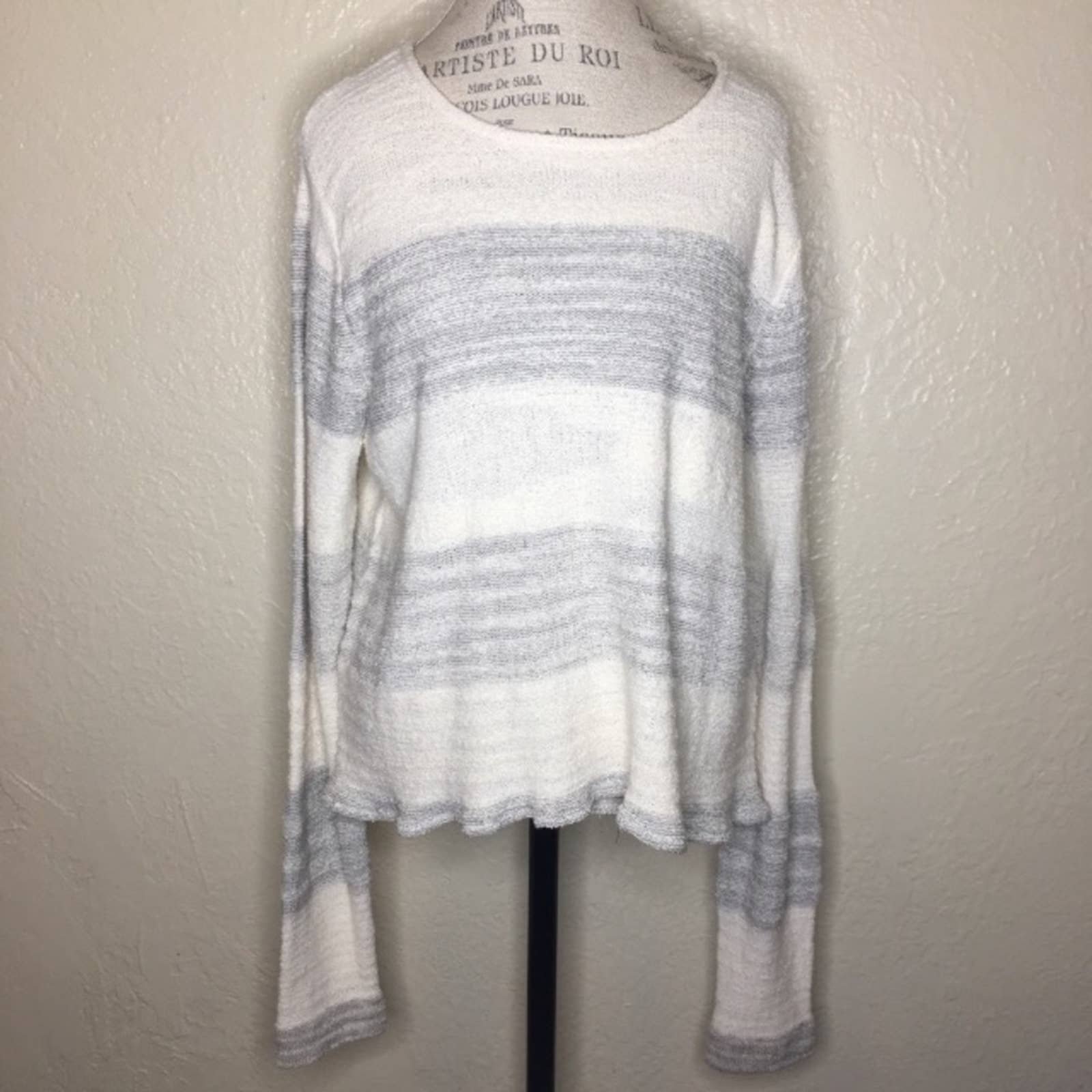 Popular Calvin Klein Gray Long Sleeve Striped Sweater Size XXL MYSYMYH7x Discount