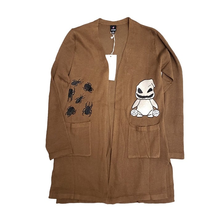 cheapest place to buy  Nightmare Before Christmas Oogie Boogie Insect Long Open Cardigan Brown Size S nJuRZw1jI just for you