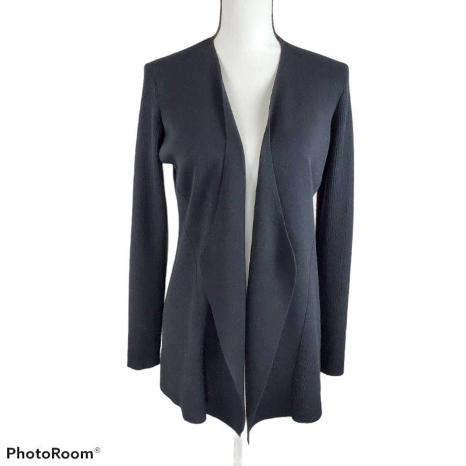 Cheap Eileen Fischer Black Wool Open Cardigan NbxELSkzA Everyday Low Prices