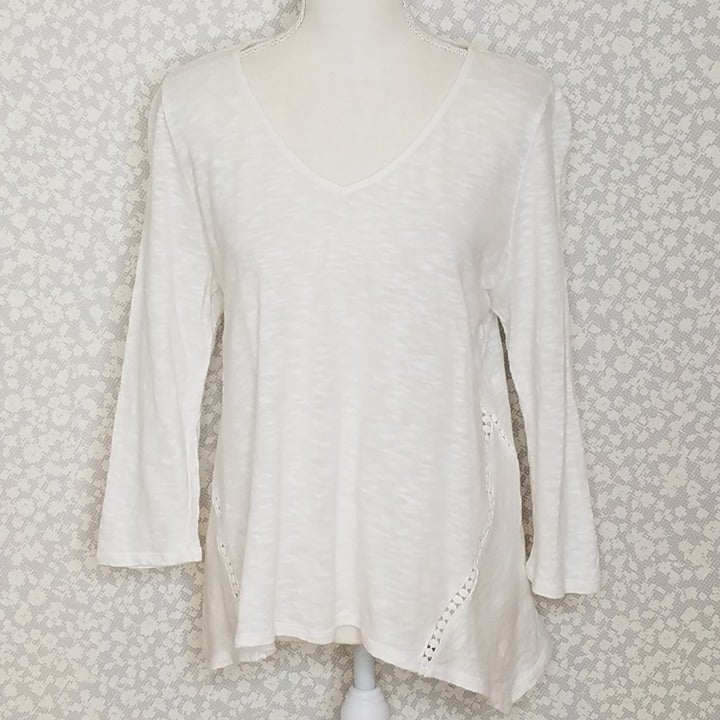 Beautiful J.Jill Linen Blend Pullover Blouse Size L Petite HYkBJpPaO Online Shop