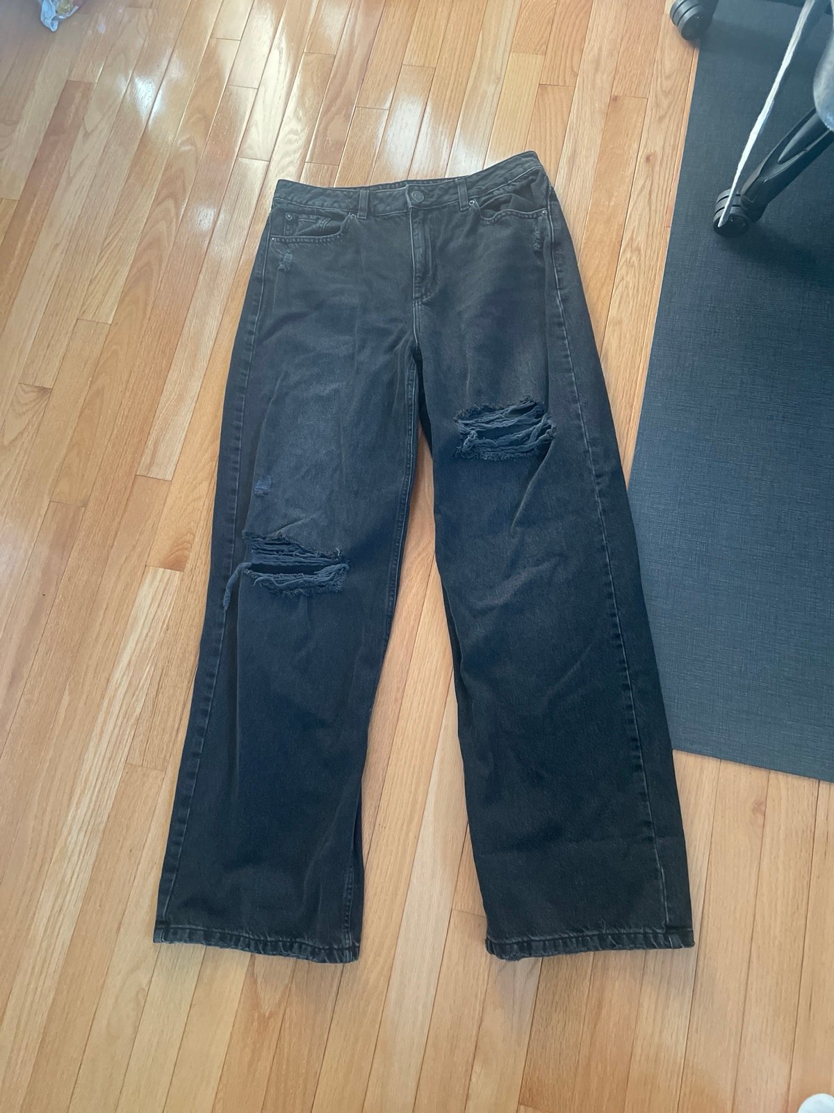 Latest  Garage Black Denim jeans Wide Leg size 11/30 in